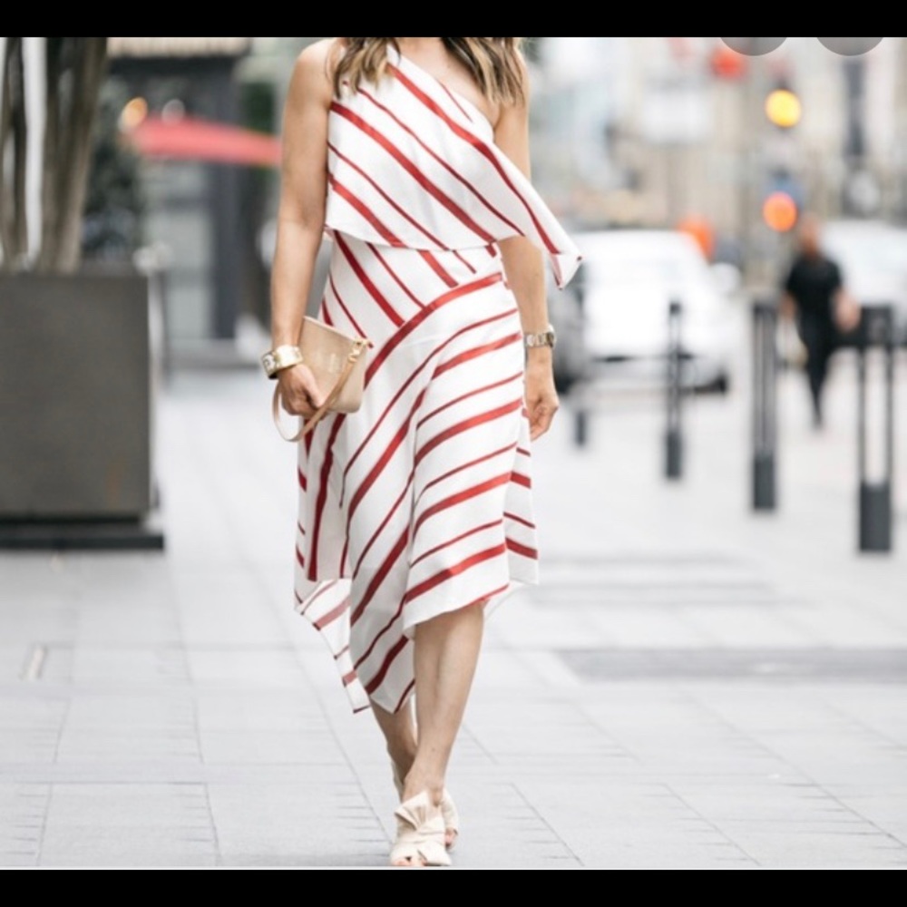 NWT bananarepublic asymmetrical one shoulder dress